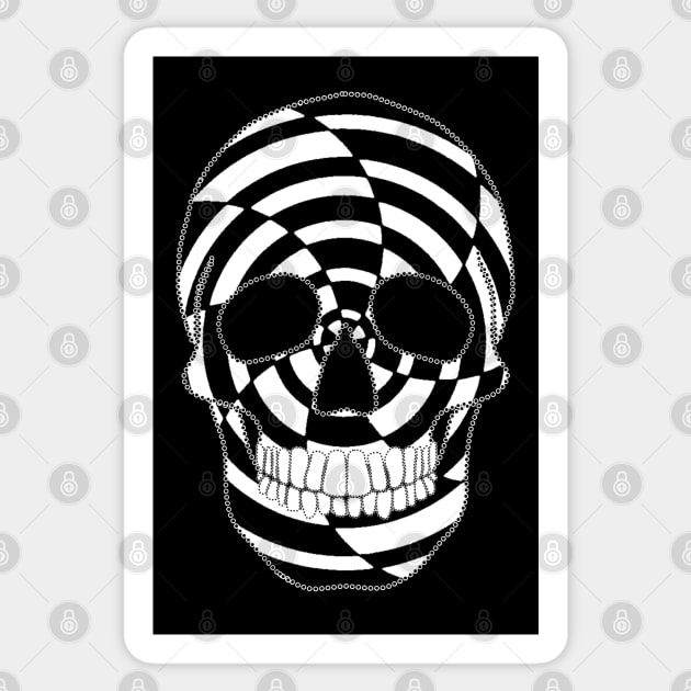 Two Tone Skull Sticker by Nuletto